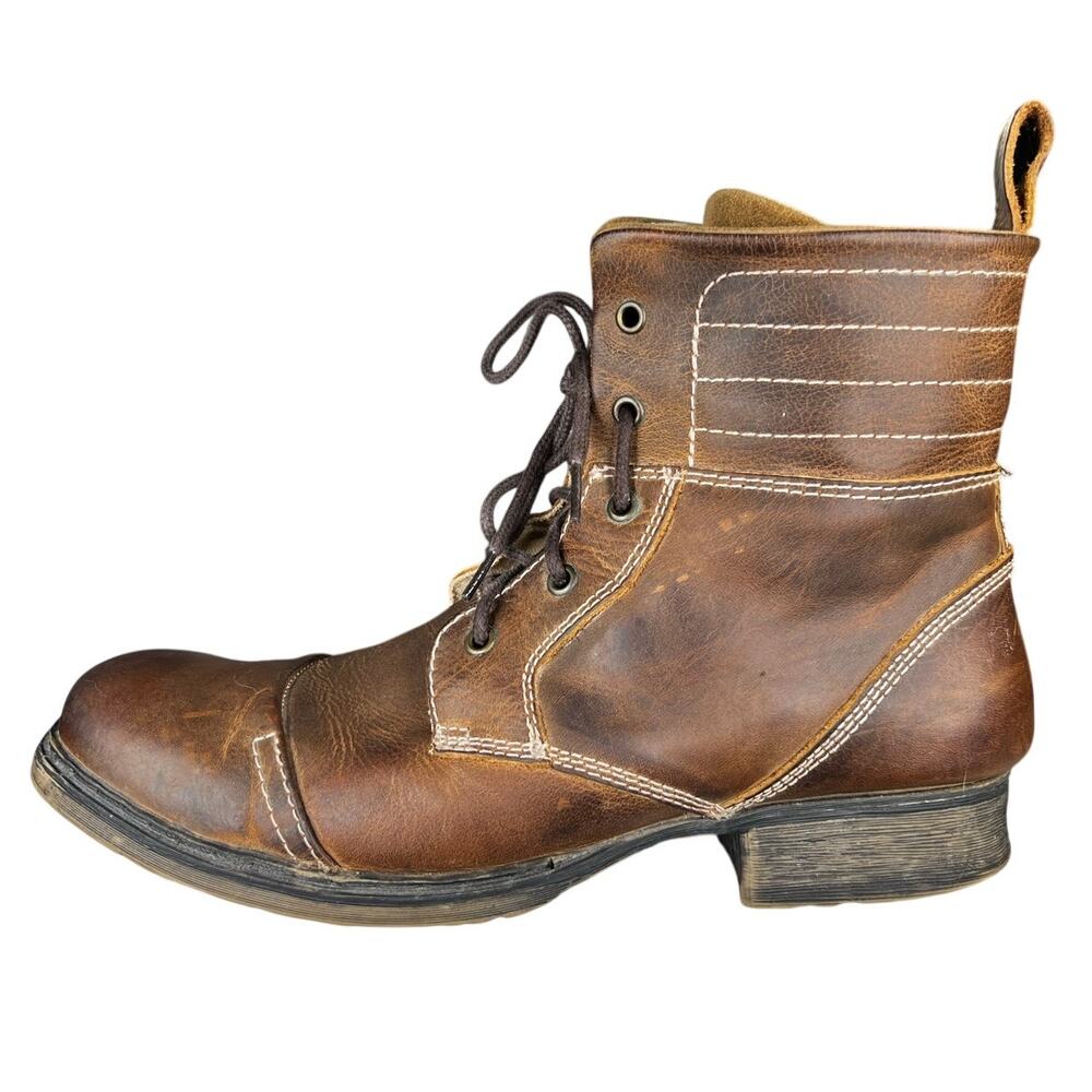 Bed Stu Men’s Den Brown Leather Lace Up Chukka Boots Size US 10.5 - Picture 3 of 10